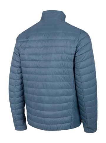 Doorgestikte jas blauw