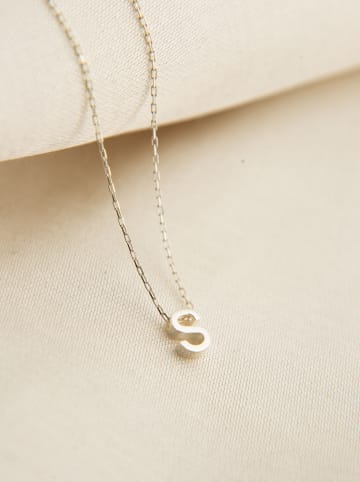 Zilveren ketting "S" met hanger - (L)43 cm