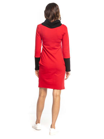 Kleid in Rot/ Dunkelblau