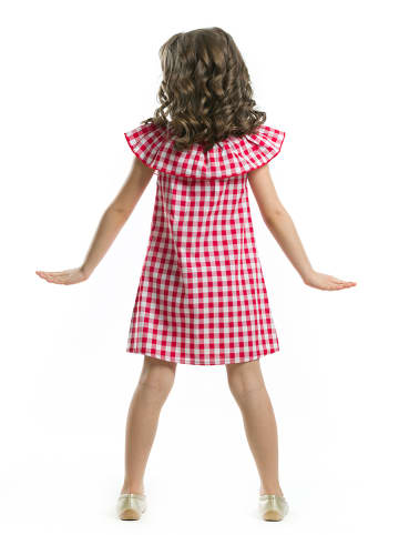 Kleid in Rot/ Weiß
