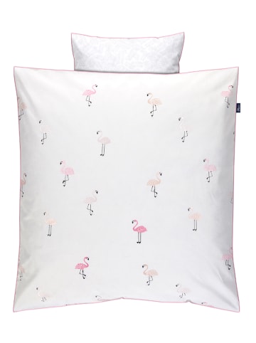 Bettwäsche-Set "Flamingo" für Pendelwiege in Weiß