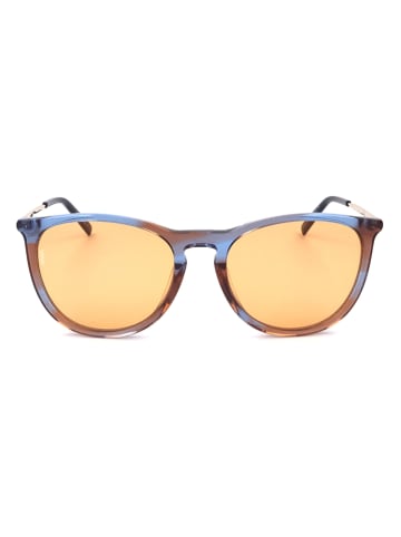 Dameszonnebril blauw-bruin/oranje