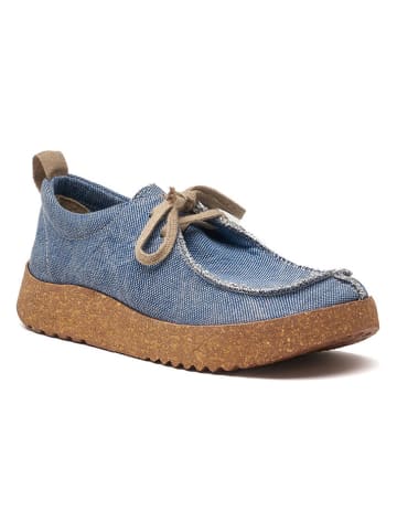 Leren veterschoenen blauw