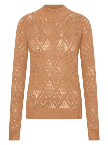Sweter "San-Ho_Zay" w kolorze jasnobrązowym