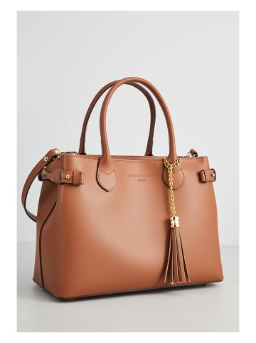Leren handtas "Anita" camel - (B)32,5 x (H)23 x (D)15,5 cm