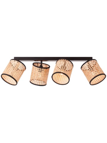 Plafonnière "Wiley" naturel/zwart - (B)67 x (D)13 cm