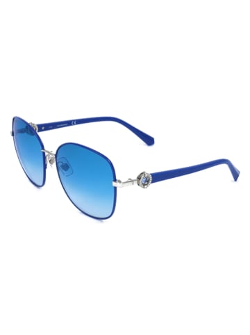 Damen-Sonnenbrille in Blau-Silber