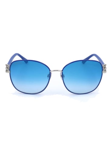 Damen-Sonnenbrille in Blau-Silber