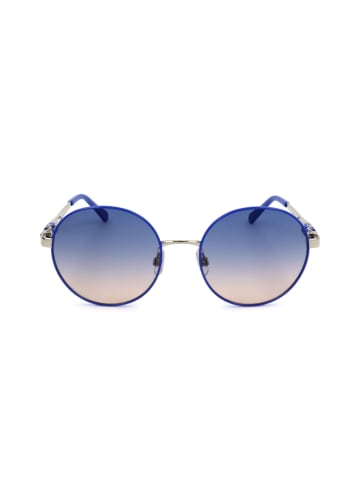 Damen-Sonnenbrille in Blau-Silber