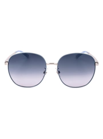 Damen-Sonnenbrille in Silber/ Blau