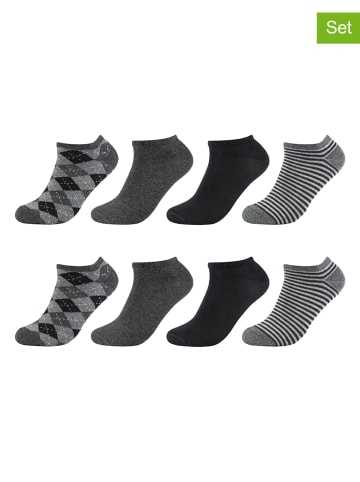 8er-Set: Sneakersocken in Grau