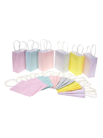 Papieren zakken meerkleurig - (L)16 x (B)5 x (H)12 cm (24 zakken)