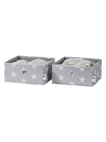 2er-Set: Organizer in Grau - (B)30 x (H)15 x (T)30 cm