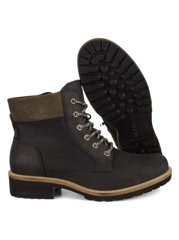 Leren boots zwart/bruin