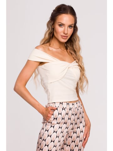 Top w kolorze kremowym