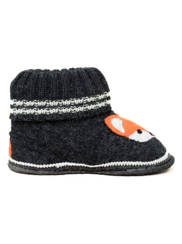 Pantoffels "Vos" zwart
