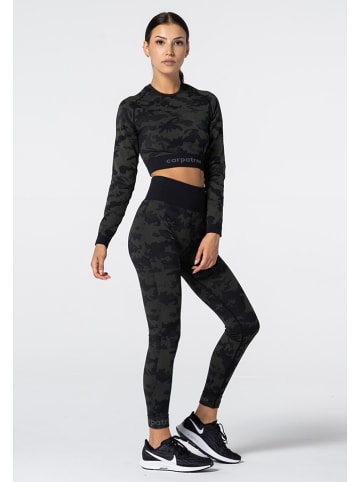Koszulka sportowa "Camo Seamless" w kolorze khaki