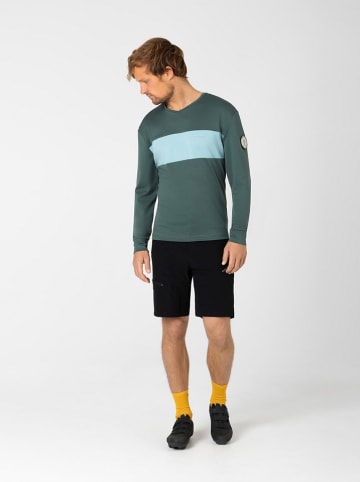 Funktionsshirt "Gravier" in Grün/ Hellblau