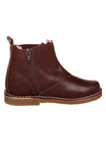 Leder-Chelsea-Boots in Bordeaux