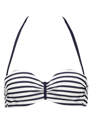 Biustonosz bikini w kolorze granatowo-białym