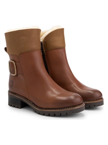 Leder-Boots "Gyre" in Cognac - Weite S