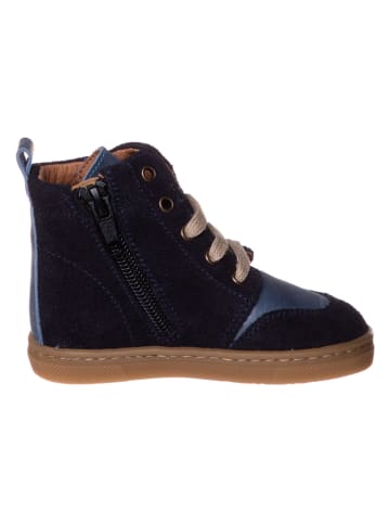 Leren sneakers donkerblauw