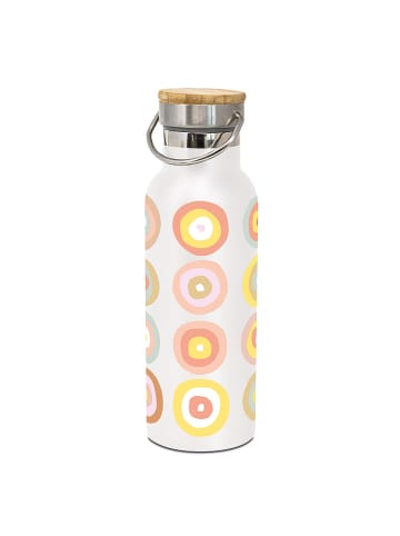Edelstahl-Trinkflasche "Bubbles" in Weiß/ Bunt - 500 ml