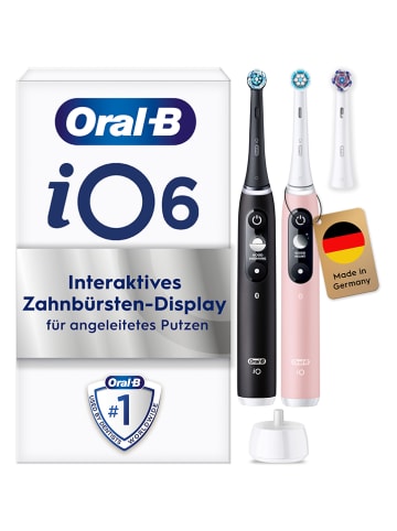 2tlg. Set: Elektr. Zahnbürsten "Oral-B iO Series 6" in Rosa/ Schwarz
