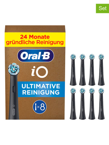 8er-Set: Ersatz-Bürstenköpfe "iO Ultimative Reinigung" in Schwarz