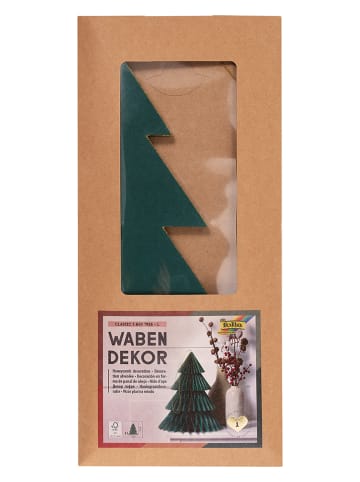 Dekoracja "Classic Xmas Tree" w kolorze ciemnozielonym - wys. 32 cm