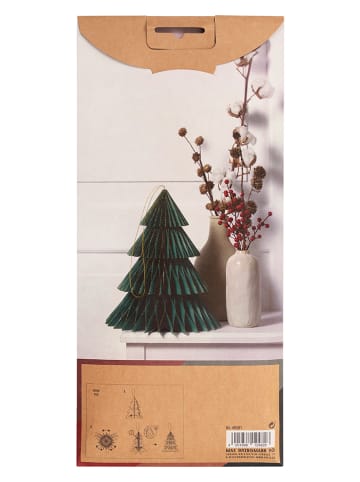 Dekoracja "Classic Xmas Tree" w kolorze ciemnozielonym - wys. 32 cm