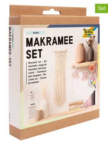 10-delige knutselset "Makramee Boho" lichtroze/naturel