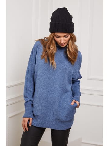 Rollkragenpullover "Kaboul" in Blau