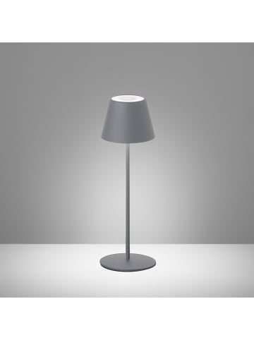 Lampa stołowa LED w kolorze szarym - wys. 38 x Ø 12 cm