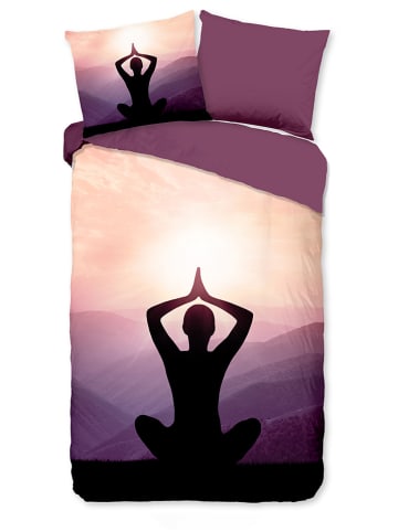 Microvezel beddengoedset "Pure Yoga" paars