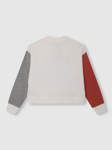 Sweatshirt "Essie" crème/rood/grijs