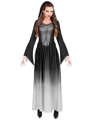 Kostuumjurk "GOTHIC LADY" zwart/zilverkleurig