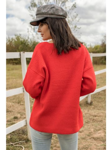 Trui koraalrood
