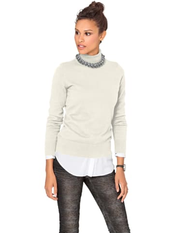 Rollkragenpullover in Creme