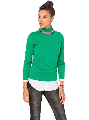 Rollkragenpullover in Grün