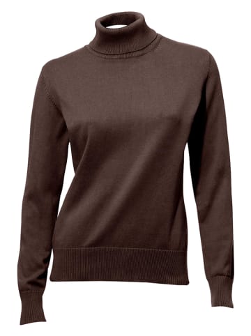 Rollkragenpullover in Braun