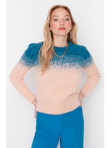 Sweter w kolorze beżowo-niebieskim