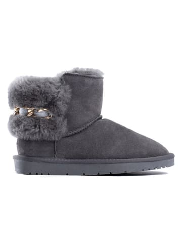 Leren winterboots "Carmelia" grijs