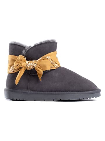 Leder-Winterboots "Waldeck" in Grau