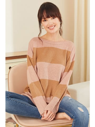 Sweter w kolorze różowo-brązowym