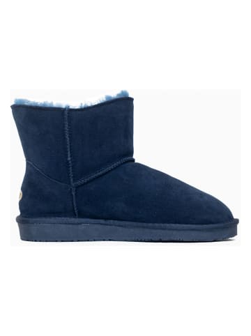 Leren winterboots "Bellaire" donkerblauw