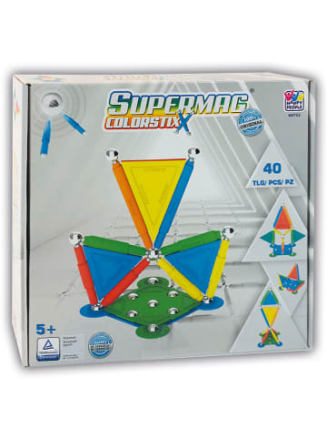 40-częściowy zestaw magnetyczny "Supermag Colorstiix" - 5+