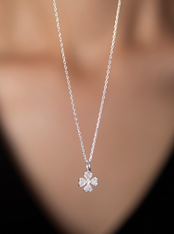 Zilveren ketting met hanger - (L)43 cm