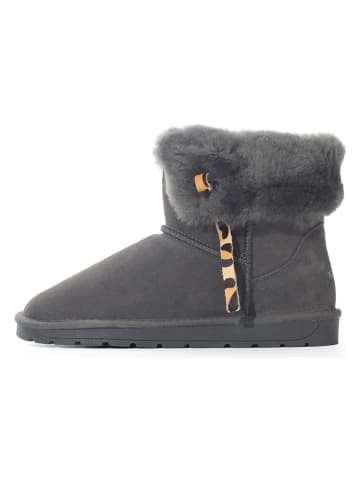 Leren winterboots "Litha" grijs