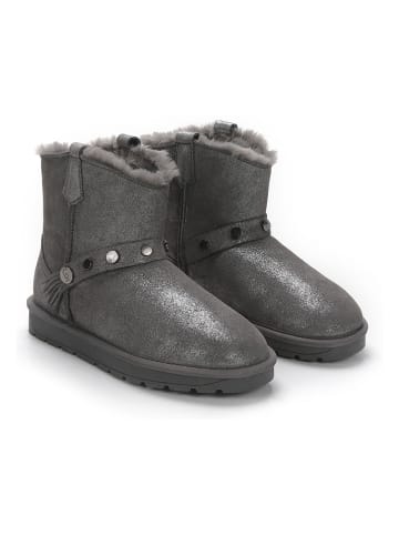 Leder-Winterboots "Wilany" in Grau